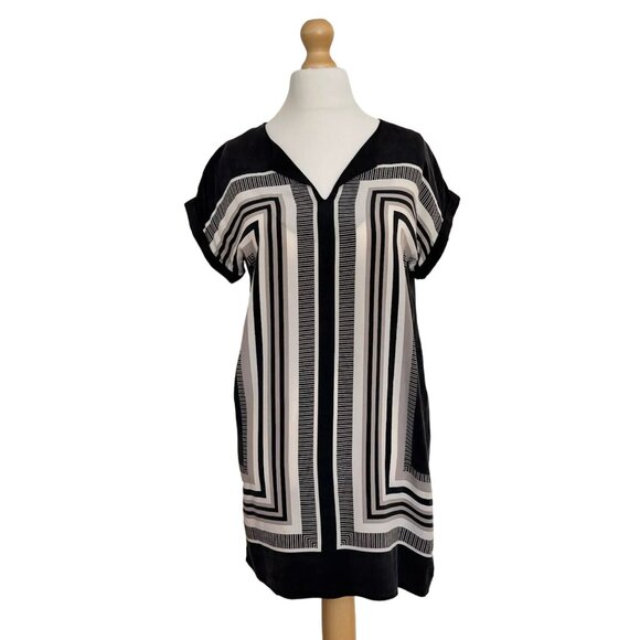 Size 10 CYNTHIA ROWLEY SILK SHIFT DRESS Spring Summer Classy Office Career Party - Picture 1 of 9